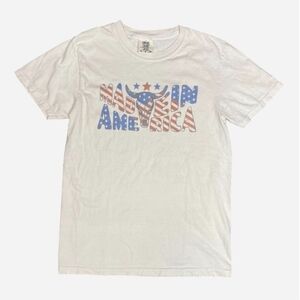 Made In America Comfort Colors Dusty Off White T Shirt Women's Size S